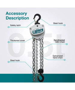 Παλάγκο αλυσίδας  TOYO 0.5 τόνο - 5 μέτρα αλυσίδα PROFI