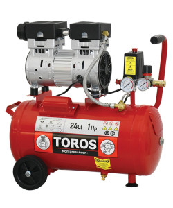 TOROS ΑΕΡΟΣΥΜΠΙΕΣΤΗΣ ΜΟΝΟΜΠΛΟΚ OIL FREE SILENT 24LT 1.0HP 40151