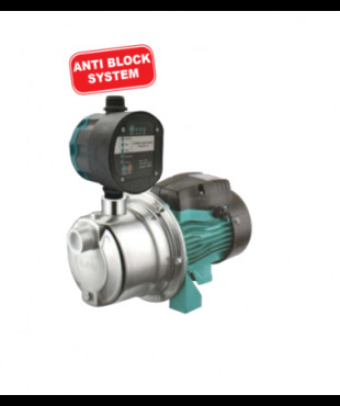 LEO AJM 75SAL+PS 04B (01012+20B31) ΠΙΕΣΤΙΚΟ ME ANTΛIA ΑΥΤΟΜΑΤΟΥ ΑΝΑΡΡΟΦΗΣΕΩΣ INOX 1HP 1"X1"