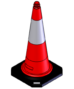 DOORADO ΠΛΑΣΤΙΚΟΣ ΚΩΝΟΣ 100CM ΜΕ ΒΑΡΙΑ ΛΑΣΤΙΧΕΝΙΑ ΒΑΣΗ PARK-DH-PE-3