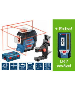 BOSCH PROFESSIONAL GLL 3-80 CG ΣΕ ΕΚΔΟΣΣΗ ΜΕ ΤΟΝ ΔΕΧΤΗ LR7 PROFESSIONAL 0601063R05+ΔΩΡΟ