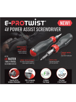 ΣΕΤ 12 ΤΕΜ. ΜΕ ΜΑΝΙΚΙ 50MM BIT E.611 ΚΑΙ ΛΑΒΗ 4V E-PROTWIST