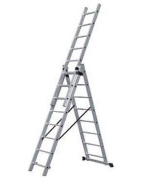 BULLE ΣΚΑΛΑ ΑΛΟΥΜΙΝΙΟΥ SSS12 ΤΡΙΠΛΗ ΕΠΕΚΤΕΙΝΟΜΕΝΗ ΜΕ 36 ΣΚΑΛΙΑ 631124