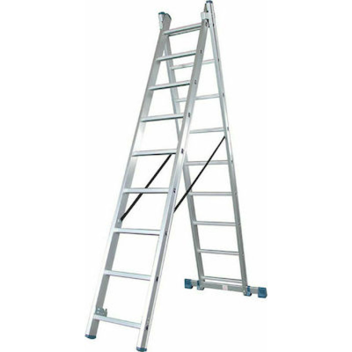 ΣΚΑΛΑ ΔΙΠΛΗ ΑΛΟΥΜΙΝΙΟΥ 2x11 5.6m