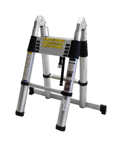 ΣΚΑΛΑ ΤΗΛΕΣΚΟΠΙΚΗ ΑΡΘΡΩΤΗ ΑΛΟΥΜΙΝΙΟΥ 12 ΣΚΑΛΙΑ 1.9+1.9m SOFT CLOSE