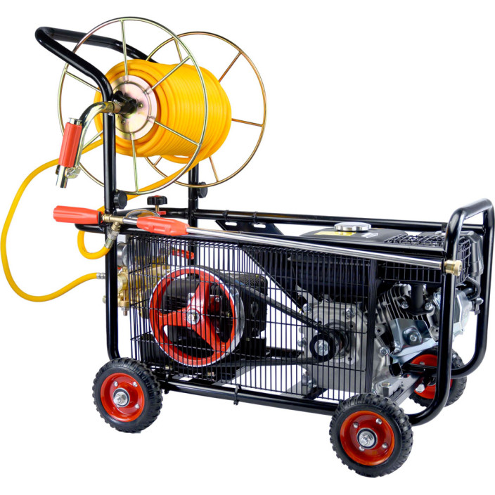 ΨΕΚΑΣΤΙΚΟ ΒΕΝΖΙΝΗΣ 4ΧΡΟΝΟ 6,5HP, 45Lt/min, ΤΡΟΧΗΛΑΤΟ ΜΕ ΑΝΕΜΗ, ΛΑΣΤΙΧΟ 30m & ΑΥΛΟ