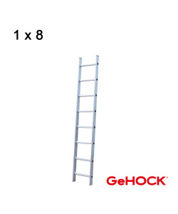 Μονή Σκάλα Αλουμινίου 1 x 8 Σκαλοπάτια GeHOCK