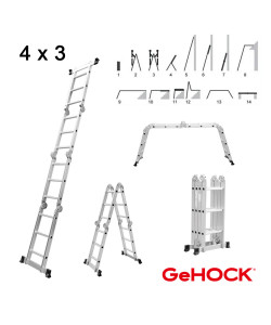 Πολυμορφική Σκάλα Αλουμινίου 4 x 3 GeHOCK