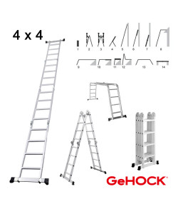 Πολυμορφική Σκάλα Αλουμινίου 4 x 4 GeHOCK