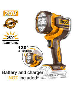 Προβολέας Εργασίας 20V Li-Ion SOLO 800-1400-2500 lumens