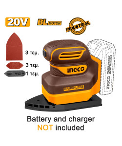 Παλμικό Τριγωνικό Τριβείο Χούφτας Μπαταρίας 20V Li-Ion SOLO