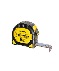 TOP MASTER Μετροταινία 8Μ*27ΜΜ με αυτόματη επαναφορά και μαγνήτη διπλής όψης 3η γενιά 260200 TOP MASTER Μετροταινία 8Μ*27ΜΜ με αυτόματη επαναφορά και μαγνήτη διπλής όψης 3η γενιά 260200