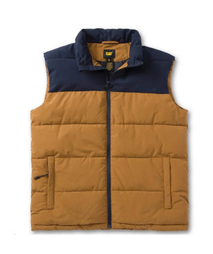 CAT Γιλέκο εργασίας arctic zone καφέ-μπλε 2XL W12430