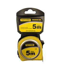 TOP MASTER Μετροταινία 5M*19MM με αυτόματη επαναφορά compact 260402 TOP MASTER Μετροταινία 5M*19MM με αυτόματη επαναφορά compact 260402