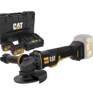 CAT Combo-13 Γωνιακός τροχός μπαταρίας 125mm DX314B + δώρο κασετίνα + -60% 2 μπαταρίες 4.0Ah με διπλό φορτιστή DXK900 CAT Combo-13 Γωνιακός τροχός μπαταρίας 125mm DX314B + δώρο κασετίνα + -60% 2 μπαταρίες 4.0Ah με διπλό φορτιστή DXK900