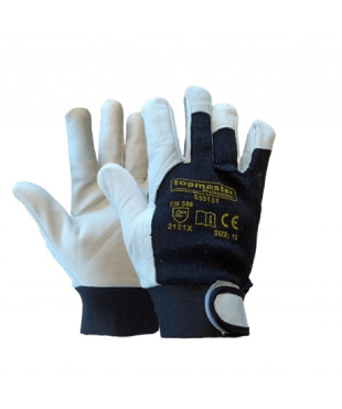 TOP MASTER Γάντια δερματοπάνινα VELCRO PG01 N-11 558107