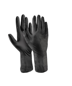 Γάντια μιας χρήσης nitrile μαύρα μακριά Dext 9/L (κουτί των 100τεμ.) D3629