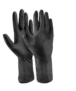 Γάντια μιας χρήσης nitrile μαύρα μακριά Dext 9/L (κουτί των 100τεμ.) D3629
