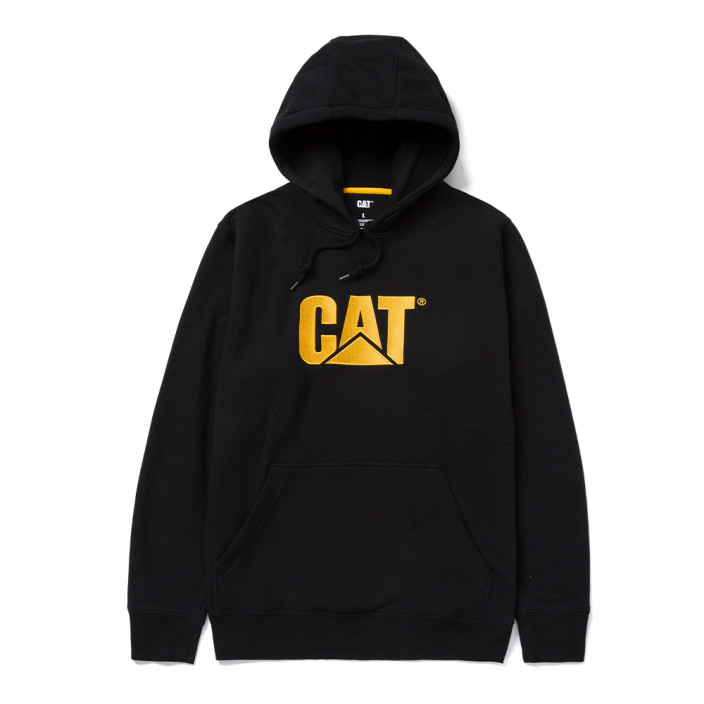 CAT Μπλούζα φούτερ με κουκούλα trademark μαύρη XL W10646