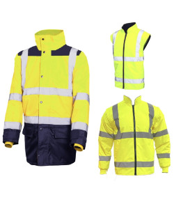 Μπουφάν εργασίας Astral ανακλαστικό κίτρινο-μπλε 5σε1 L