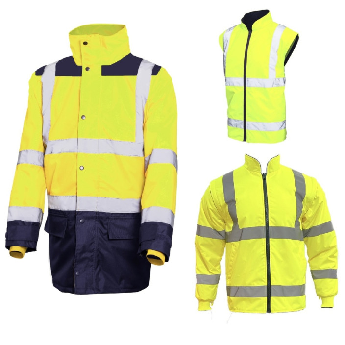Μπουφάν εργασίας Astral ανακλαστικό κίτρινο-μπλε 5σε1 XL