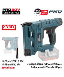 BORMANN Pro BBP3630 Καρφωτικό Μπαταρίας 20V για Καρφιά 15-25mm και Δίχαλα 15-32mm, SOLO