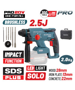 BORMANN Pro BBP5300 Πνευματικό Σκαπτικό Μπαταρίας SDS-PLUS Brushless 20V,SOLO