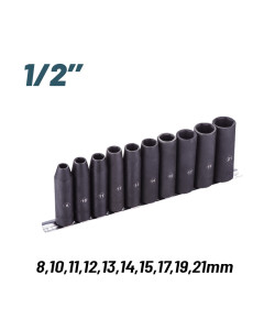 BORMANN Pro BHT7704 Σετ Καρυδάκια Aέρος Μακρυά 1/2'' , 8,10,11,1213,14,15,17,19,21mm