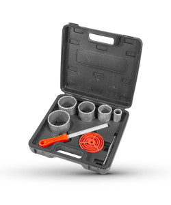 BORMANN Pro BHT4580 Σετ Ποτηροτρύπανα Δομικών Υλικών Καρβιδίου, 8τεμ, 33-83mm